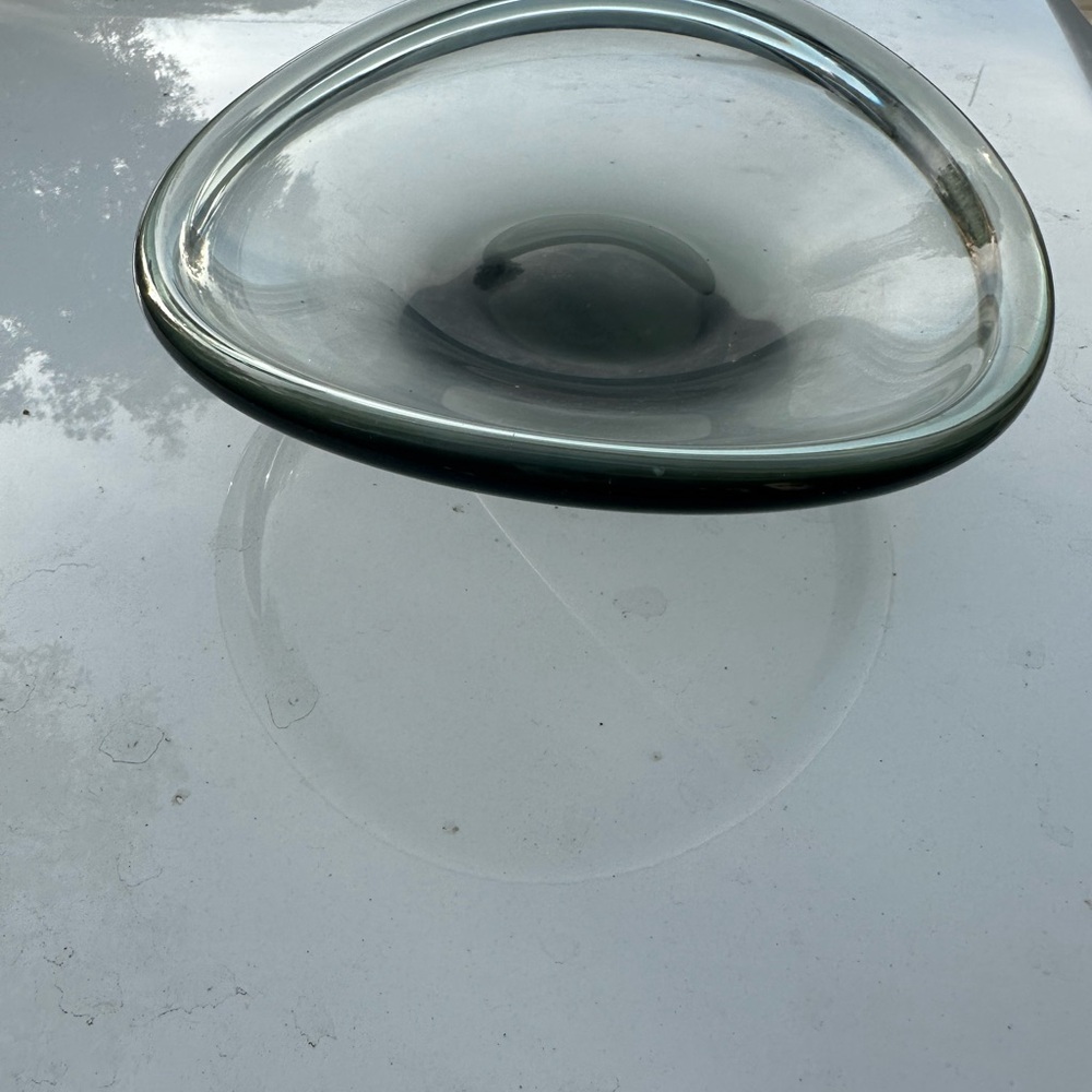 Elegant Glass Bowl large 14” heavy glass